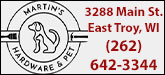 Martin's Hardware & Pet Sponsorship Banner